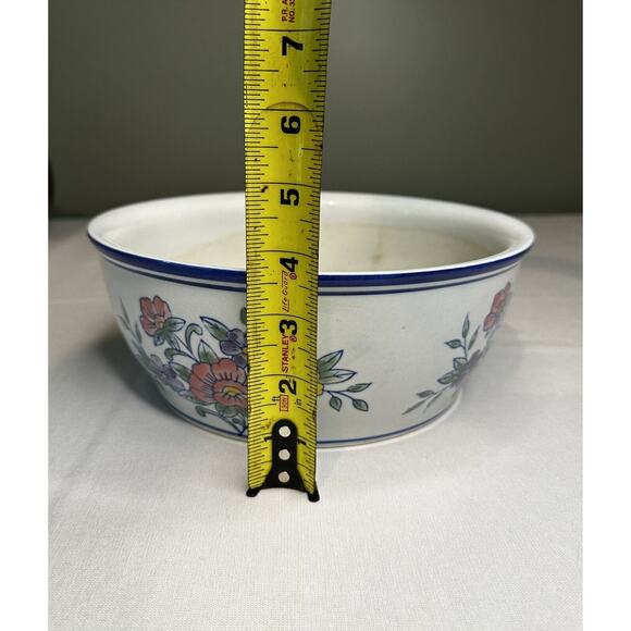 Chinoiserie Ceramic Asian Floral Flower Planter Fruit bowl VTG cottagecore - Picture 6 of 7